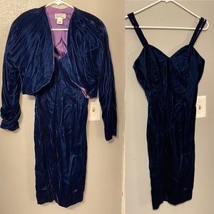 80’s Vintage velvet gown w/ matching bolero
